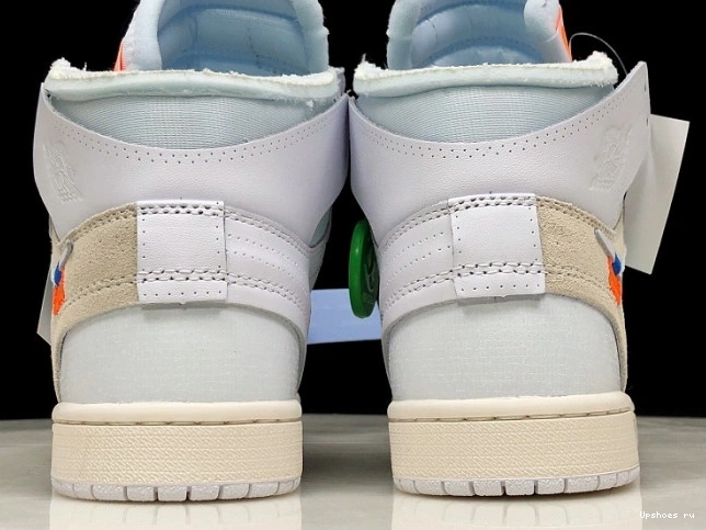  White High Air Jordan O-W AQ0818-100 Retro 1 0331